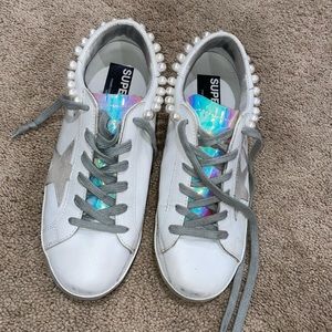 Golden Goose Superstar Pearl Necklace Sneakers